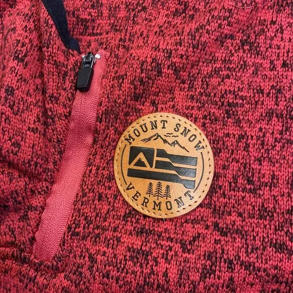 Mount Snow Vermont Pullover Sweater Women's M Medium Polyester Hoodie 1/4 Zip‎ - Picture 3 of 8